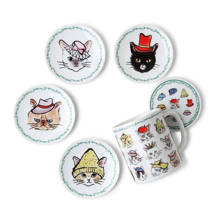 Cats in Hats Mug with Lid, 8oz