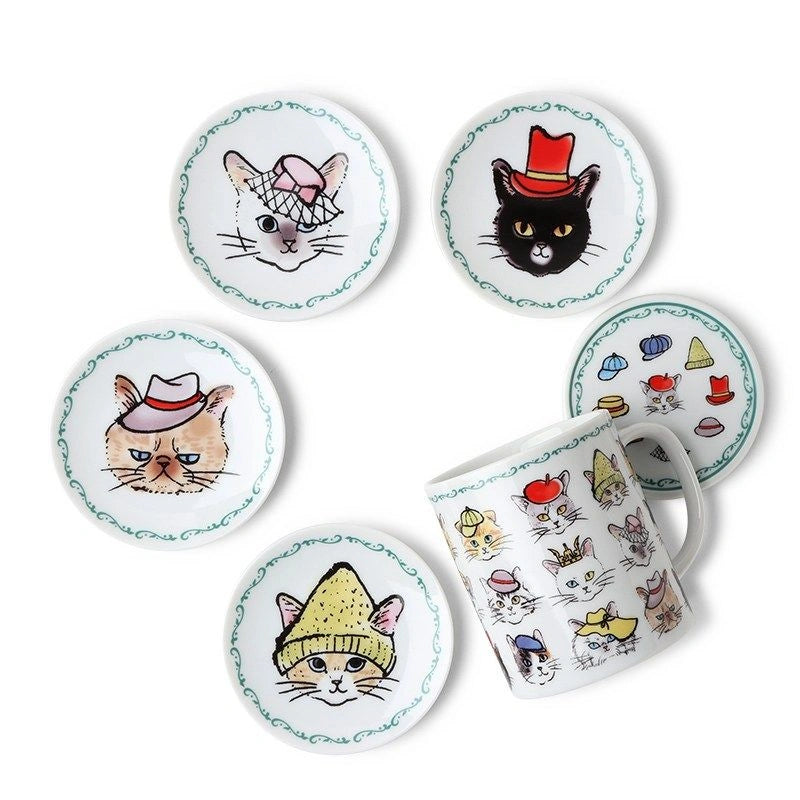 Cats in Hats Mug with Lid, 8oz