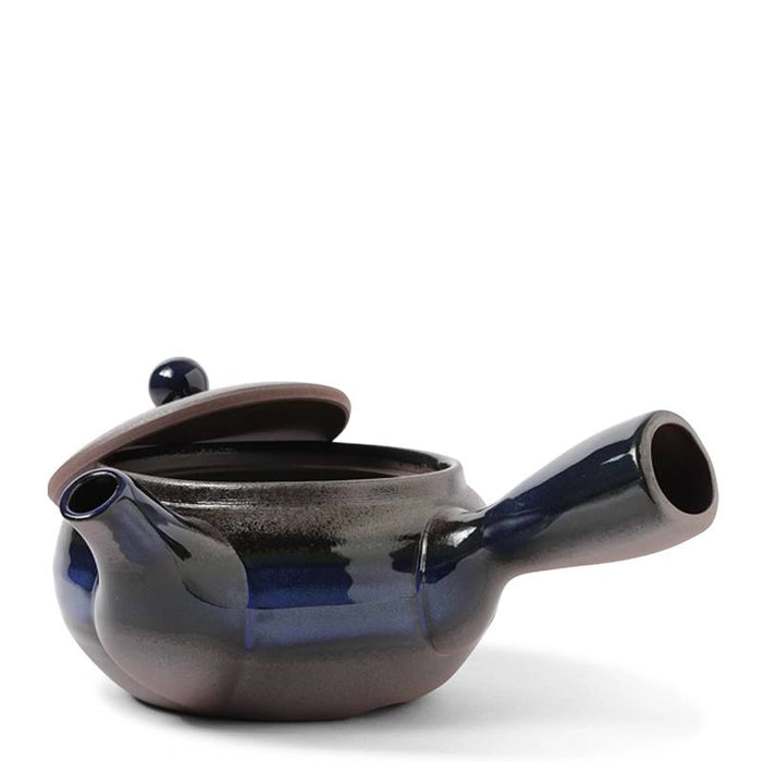 Kyu Banko style Tea pot, Lapis Ring.