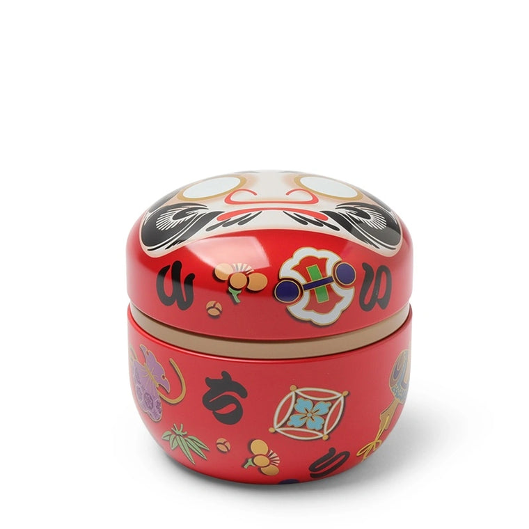 Tea Canister Red Daruma 